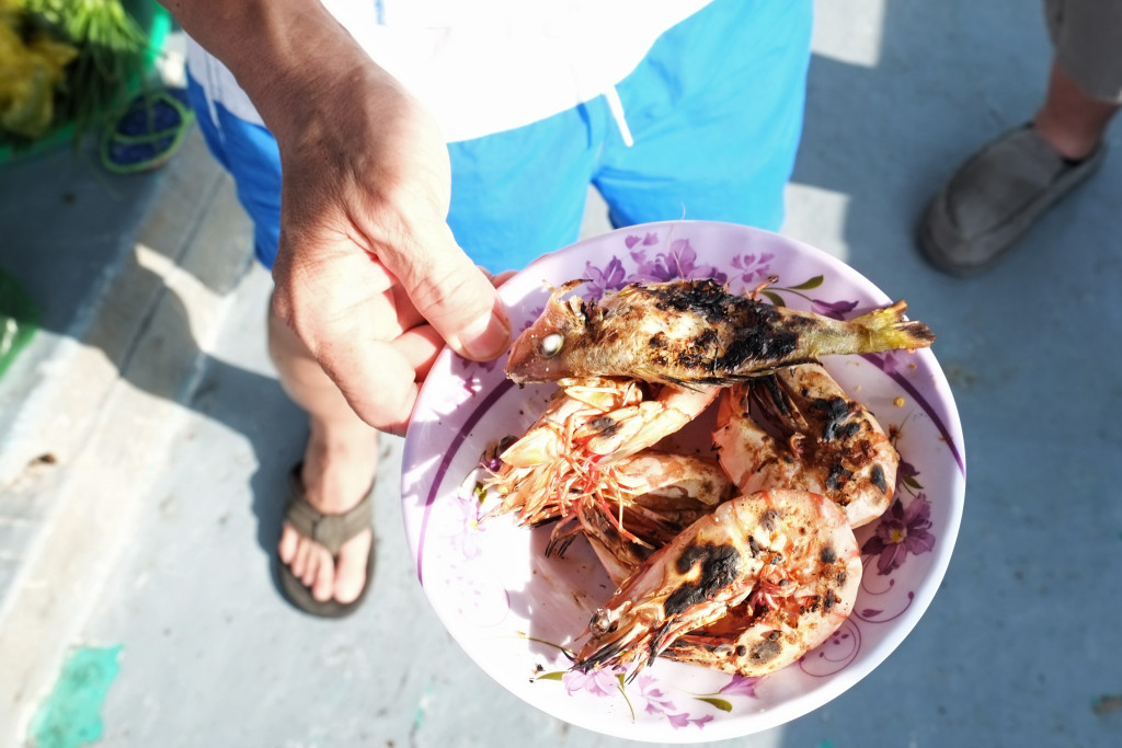 We were grillin shrimp like it was our job