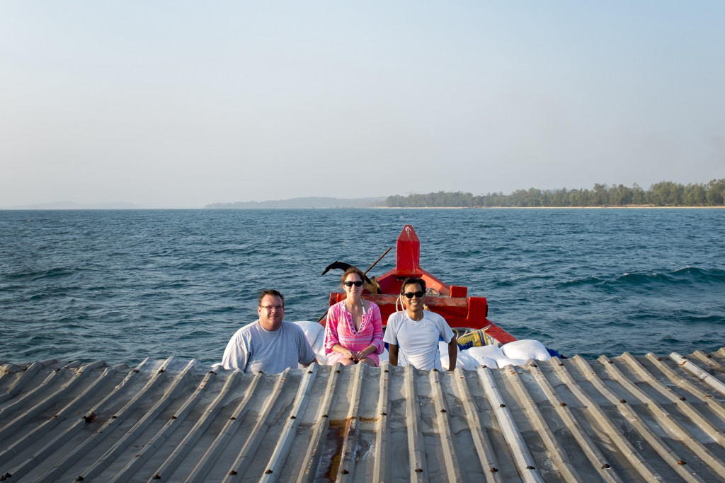 Chris, his partner Lindsey, and Cuong Pham of Red Boat Fish Sauce on a three hour tour off the coast of Phu Quoc.